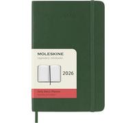 Moleskine 12 Monate Tageskalender 2026, Pocket/A6, 1 Tag = 1 Seite, Weicher Einband, Myrtengrün
