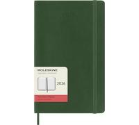Moleskine 12 Monate Tageskalender 2026, Large/A5, 1 Tag = 1 Seite, Weicher Einband, Myrtengrün