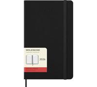 Moleskine 12 Monate Tageskalender 2026, Large/A5, 1 Tag = 1 Seite, fester Einband, Schwarz