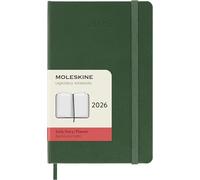 Moleskine 12 Monate Tageskalender 2026, Pocket/A6, 1 Tag = 1 Seite, Fester Einband, Myrtengrün
