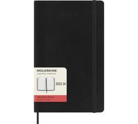Moleskine Daily Planner Diary 2023-2024, Agenda 18 Mesi, Diario Giornaliero con Copertina Morbida, Formato Large 13 x 21 cm, Colore Nero