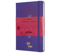 Moleskine - Harry Potter Taccuino in Edizione Limitata, Notebook a Righe, Tema 5/7 Fenice, Copertina Rigida con Grafica e Dettagli a Tema, Formato Large 13 x 21 cm, Viola Geranio, 240 Pagine