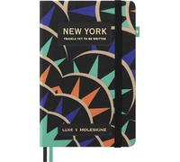 Moleskine LUXE Taccuino New York City con Contenuti di Viaggio, Copertina Rigida in Tessuto e Chiusura con Elastico, Formato Pocket 9 x 14 cm