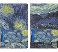 Moleskine MoMA Van Gogh Set 2 Quaderni,Cahier Journal,Large 13x21cm | Design La Notte Stellata, Quaderno a Pagine Bianche, Copertina Flessibile