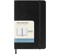 Moleskine Monthly Planner, 12-Month Agenda 2025, Soft Cover and Elastic Closure,