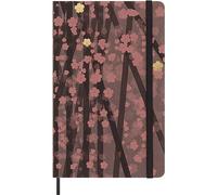 MOLESKINE Notebook in Edizione Limitata, Taccuino Sakura con Grafiche a Tema, Pagine a Righe e Copertina Rigida in Tessuto, Formato Large 13x21 cm, 240 Pagine