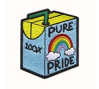 Moleskine Patch Adesivo per Taccuino o Agenda, Adesivi Personalizzati Patch Pride Juice, 100% Pure Pride disegnate dall’artista Ashton Attzs, Dimensioni 5x5cm