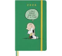 Moleskine Peanuts Daily Planner, Agenda Giornaliera 2026 12 Mesi, con Copertina Rigida, Chiusura Elastica e Adesivi a Tema, Formato Large 13 x 21 cm