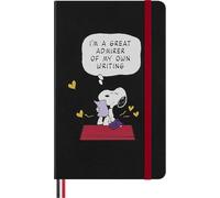Moleskine Peanuts Taccuino a Righe, Quaderno Appunti Design Snoopy con Copertina Rigida, Segnalibro e Adesivi a Tema, Formato Large 13 x 21 cm