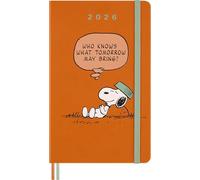 Moleskine Peanuts Weekly Planner, Agenda Settimanale 2026 12 Mesi con Spazio per Note, Copertina Rigida, Chiusura Elastica e Adesivi a Tema, Formato Large 13 x 21 cm