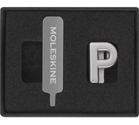 Moleskine Pin per Taccuino o Agenda Lettera P, Spilla Lettere, Personalizza la Chiusura con Elastico, Idee Regalo Personalizzato, Colore Argento