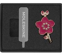 Moleskine Pin Sakura - Spilla Argento Decorativa per Taccuino o Agenda, Charm Fiore in Lega di Zinco