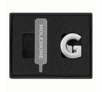Moleskine Pin per Taccuino o Agenda Lettera G, Spilla Lettere, Personalizza la Chiusura con Elastico, Idee Regalo Personalizzato, Colore Argento