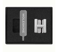 Moleskine Pin per Taccuino o Agenda Lettera H, Spilla Lettere, Personalizza la Chiusura con Elastico, Idee Regalo Personalizzato, Colore Argento