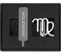 Moleskine Pin per Taccuino o Agenda Vergine, Spilla Simbolo Zodiacale, Personalizza la Chiusura con Elastico, Idee Regalo Personalizzato, Colore Argento