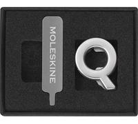 Moleskine Pin per Taccuino o Agenda Lettera Q, Spilla Lettere, Personalizza la Chiusura con Elastico, Idee Regalo Personalizzato, Colore Argento