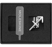 Moleskine Pin per Taccuino o Agenda Saggitario, Spilla Simbolo Zodiacale, Personalizza la Chiusura con Elastico, Idee Regalo Personalizzato, Colore Argento
