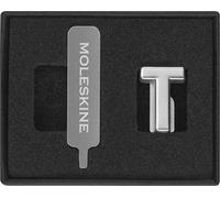 Moleskine Pin per Taccuino o Agenda Lettera T, Spilla Lettere, Personalizza la Chiusura con Elastico, Idee Regalo Personalizzato, Colore Argento