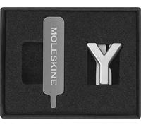 Moleskine Pin per Taccuino o Agenda Lettera Y, Spilla Lettere, Personalizza la Chiusura con Elastico, Idee Regalo Personalizzato, Colore Argento