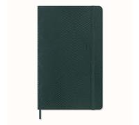 Moleskine Taccuino Precious & Ethical, con Confezione Regalo, Copertina Morbida Vegana Effetto Pitone, Chiusura Elastica, Formato Large 13x21 cm, Colore Verde