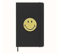 Moleskine Quaderno a Righe Edizione Limitata Smiley, Copertina Rigida e Chiusura Elastica, Formato Large 13 x 21 cm, Colore Nero