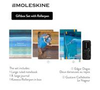 Moleskine Sammlerbox Impressionismus Notizbuch limitierte Ausgabe, L/A5, fester Einband, Cahier XL, blanko, Kaweco Gelroller, wiederverwendbare Geschenkbox