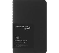 Moleskine Smart Cahier Journals Set da 2 Cahier Digitali con Pagine a Righe, Compatibili con Pen+, Copertina in Cartoncino, Formato Pocket 9 x 14 cm, Nero, 64 Pagine