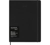 Moleskine Agenda Settimanale Verticale 2027, Smart PRO Planner 12 Mesi Con Copertina Rigida e Chiusura Elastica, Formato XL 19x25 cm, Colore Nero