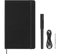 Moleskine Smart Writing Set, Smart Notebook con Smart Pen Inclusa, Taccuino Moleskine Smart, Taccuino Digitale con Pagine a Righe, Nero, Formato Large 13x21 cm