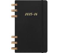 Moleskine 12 Monate Studienplaner mit Spiralbindung 2026, L/A5, Weicher Einband, Schwarz