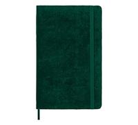 Moleskine Taccuino a Righe, Edizione Limitata Collezione Velvet, Copertina Rigida in Velluto e Chiusura ad Elastico, Colore Verde, Formato Large, 144 Pagine