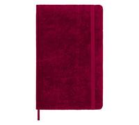 Moleskine Taccuino a Righe, Edizione Limitata Collezione Velvet, Copertina Rigida in Velluto e Chiusura ad Elastico, Colore Rosa, Formato Large, 144 Pagine