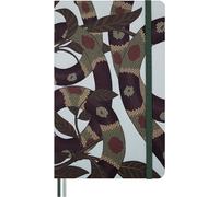 Moleskine Taccuino Anno del Serpente, Taccuino a Righe con Copertina Rigida In Tessuto e Chiusura Elastica, Collezione Anno del Serpente, Design Foglie, Formato Large 13 x 21 cm