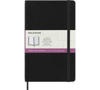 Moleskine, Taccuino Classic, Pagine Bianche e a Righe, Copertina Morbida e Chiusura Elastica, Formato Grande 13x21 cm, Colore Nero, 192 Pagine