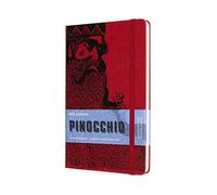 Moleskine, Taccuino in Edizione Limitata, Pinocchio Mangiafuoco, Layout a Righe e Copertina Rigida, Formato Grande 13x21 cm, Colore Rosso Scarlatto, 192 Pagine