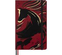 Moleskine Taccuino a Righe Anno del Cavallo - Copertina Rigida, Chiusura Elastica e Segnalibro Coordinato, Formato Large 13 x 21 cm