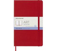 Moleskine Taccuino per Schizzi e Disegni, Album da Disegno, Copertina Rigida, Carta Adatta ad Acquerelli, Tempera e Carboncino, Dimensione Large 13 x 21 cm, Rosso, 80 Pagine
