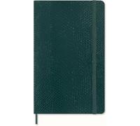 Moleskine Taccuino Precious & Ethical, con Confezione Regalo, Copertina Morbida Vegana Effetto Pitone, Chiusura Elastica, Formato Large 13x21 cm, Colore Verde