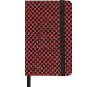 Moleskine Taccuino Shine, Copertina con tessuto Made in Italy di Mantero, con Pagine Bianche e Chiusura Elastica, Formato Pocket 13,6x8,8 cm, Colore Rosso