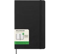 Moleskine Undated Weekly Planner, Agenda Settimanale Classica di 12 Mesi con Copertina Rigida e Chiusura Elastica, Formato Large 13 x 21 cm, Nera