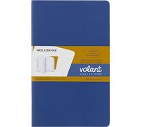 Moleskine Volant Journal, Set 2 Quaderni con Pagine a Righe Staccabili, Copertina Morbida, Colori Blu e Ambra, Formato Large 13 x 21 cm, 124 Pagine