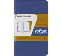 Moleskine Volant Journal, Set 2 Quaderni con Pagine Bianche Staccabili, Copertina Morbida, Colori Blu e Ambra, Formato XS 6.5 x 10.5 cm