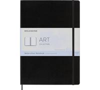 Moleskine taccuino acquerello Watercolor A4, copertina nera, foglio bianco Nero