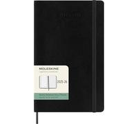 Moleskine Weekly Planner 2025-2026, Agenda Settimanale 18 Mesi Con Spazio per Note, Copertina Morbida e Chiusura Elastica, Formato Large 13 x 21 cm, Colore Nero