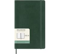 Moleskine Weekly Planner 2025-2026, Agenda Settimanale 18 Mesi Con Spazio per Note, Copertina Morbida e Chiusura Elastica, Formato Large 13 x 21 cm Colore Verde Mirto