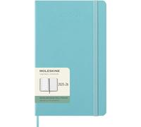 Moleskine 18 Monate Wochen Notizkalender 2025/2026, L/A5, 1 Wo = 1 Seite, rechts linierte Seite, fester Einband, Aquamarin