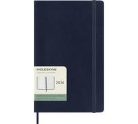 Moleskine 12 Monate Wochen Notizkalender 2026, Large/A5, 1 Wo = 1 Seite, rechts linierte Seite, Weicher Einband, Saphir