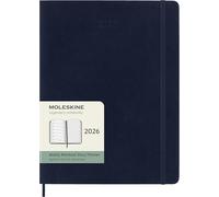 Moleskine Weekly Planner, Agenda Settimanale 2026 12 Mesi Con Spazio Per Note, Con Copertina Morbida e Chiusura Elastica, Formato XL 19x25, Colore Blu
