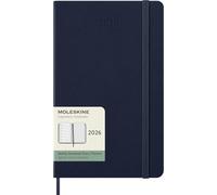 Moleskine 12 Monate Wochen Notizkalender 2026, Large/A5, 1 Wo = 1 Seite, rechts linierte Seite, Fester Einband, Saphir