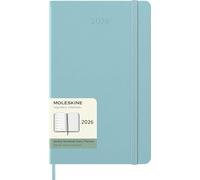 Moleskine Weekly Planner, Agenda Settimanale 2026 12 Mesi Con Spazio Per Note, Con Copertina Rigida e Chiusura Elastica, Formato Large 13 x 21 cm Colore Acquamarina